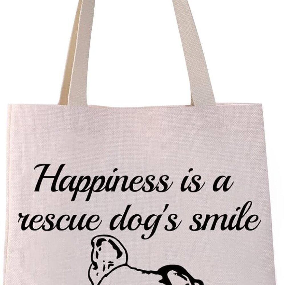 Dog Lover Canvas Shoulder Bag for Women Durable Spacious Gift